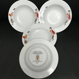 Rare To Find! Pablo Picasso Signed Bohemia Porcellana 4 Soup Plates. NWOB